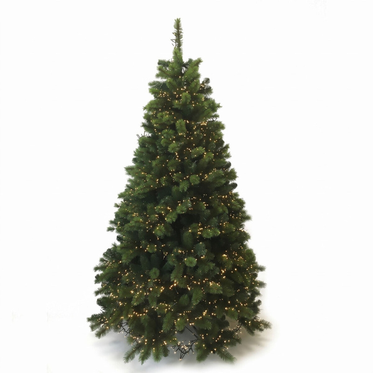 Albero di Natale con LED a luce calda in PVC e metallo - Verde