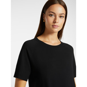 Elena Mirò - Jersey de manga corta en viscosa LENZING™ ECOVERO™ - Negro