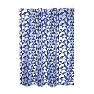 Rideau de douche Polyester CALULA 180x200cm QUALITà PREMIUM Bleu - Anneaux inclus MSV