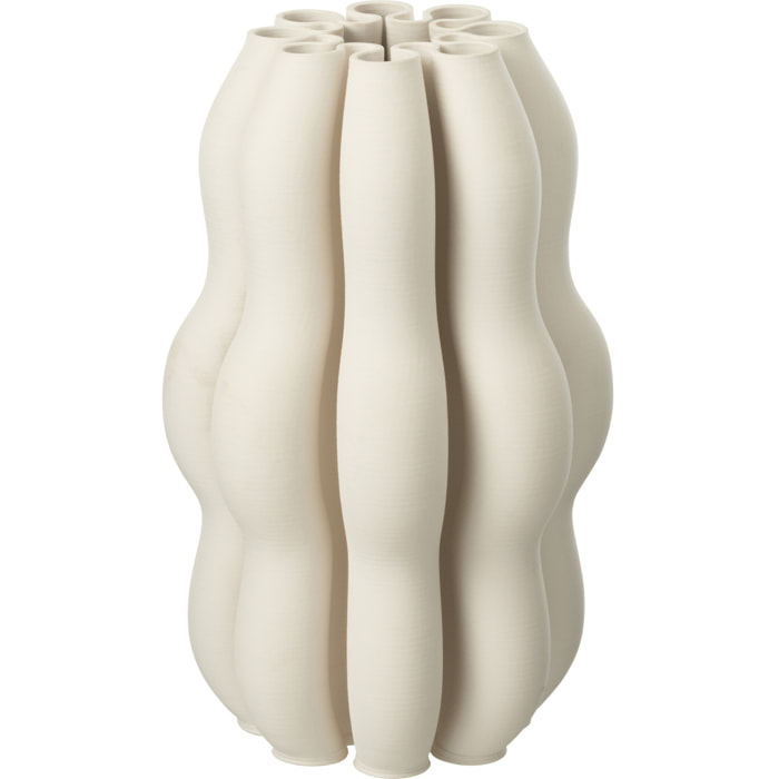 J-Line vase Naos - céramique - beige - large - 40 cm de hauteur