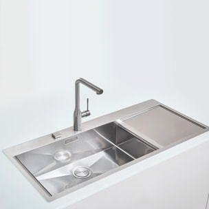 GROHE Essence Mitigeur monocommande Evier finition Supersteel (acier inox brossé)