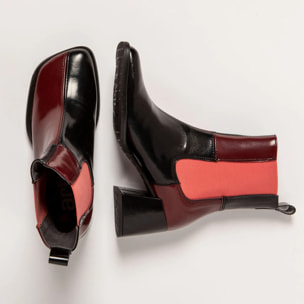 Botines 1707 NAPPA SHINNY BURDEOS-BLACK/ VERONA color Burdeos-black