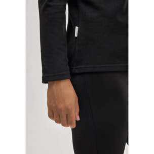 Maglia sportiva termica in pile nero