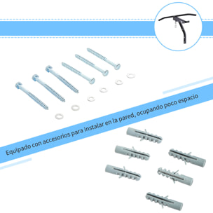 2 en 1 Barra de Dominadas para Pared Acero Soporte de Saco de Boxeo 93x47x51 cm