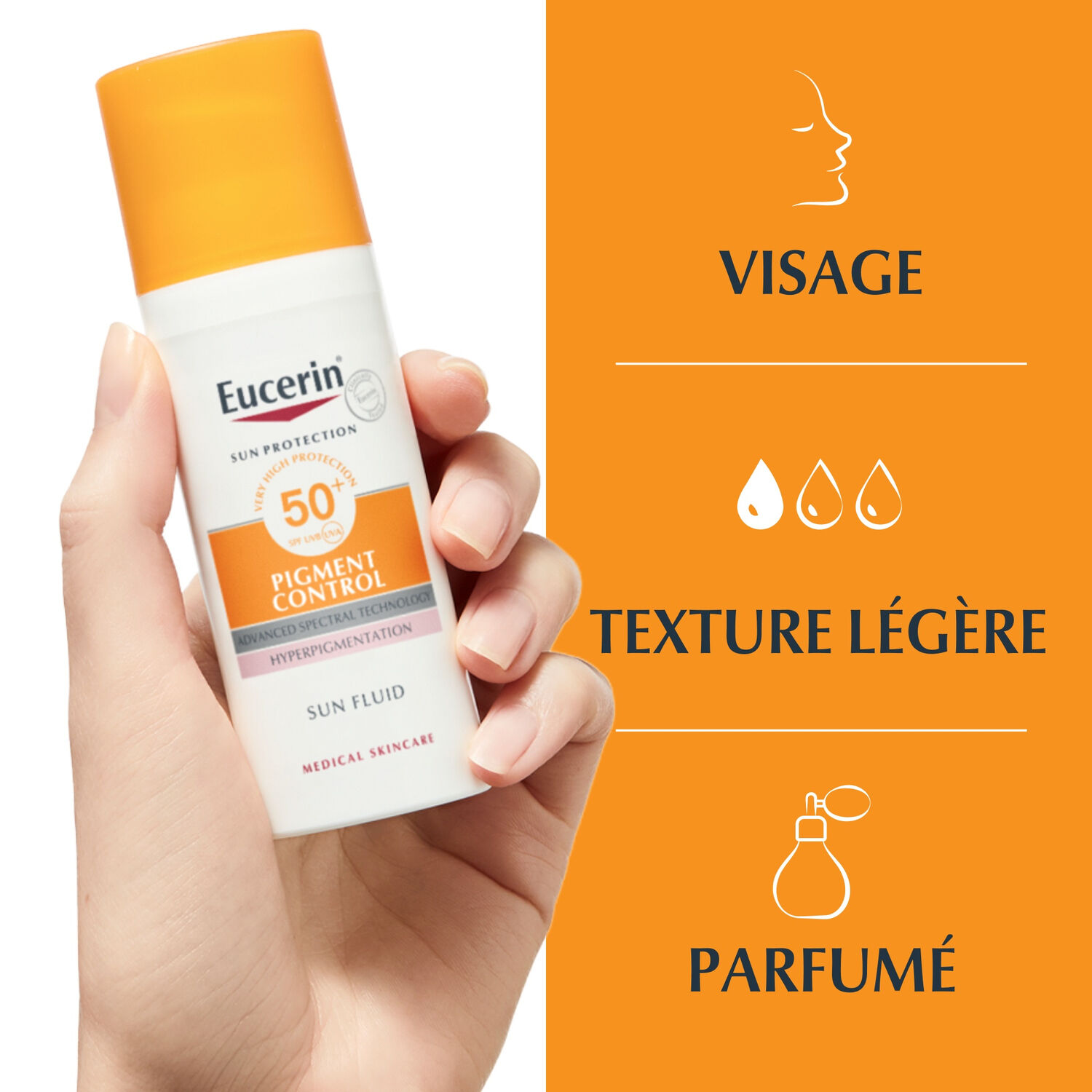 Pigment Control Sun SPF50+ - Protecteur Solaire Visage Fluide - Tous Types de Peaux 50 ml