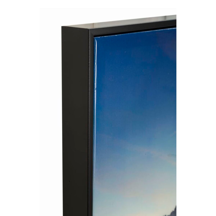 STAMPA SU TELA LACCATA C/CORNICE LAKE CM 90X4X60