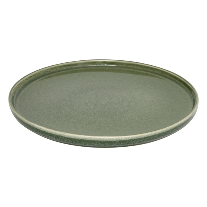Assiette plate Terre inconnue vert Kaki D26,7xH2,3cm