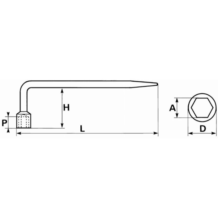 Clé à pipe de monteur 19 mm SAM - 8519