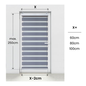 Store Jour/Nuit PLATINUM sans perçage Argent