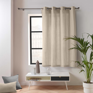 Rideau en poly-coton recyclé - Lin