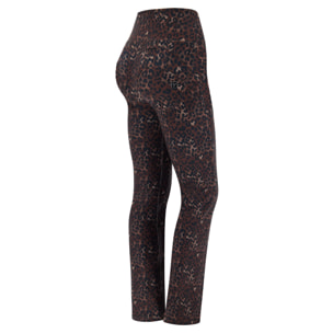 Pantaloni push up WR.UP® taglio flare traspiranti animalier