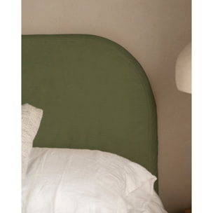 Housse pour tête de lit en velours côtelé vert en différentes tailles