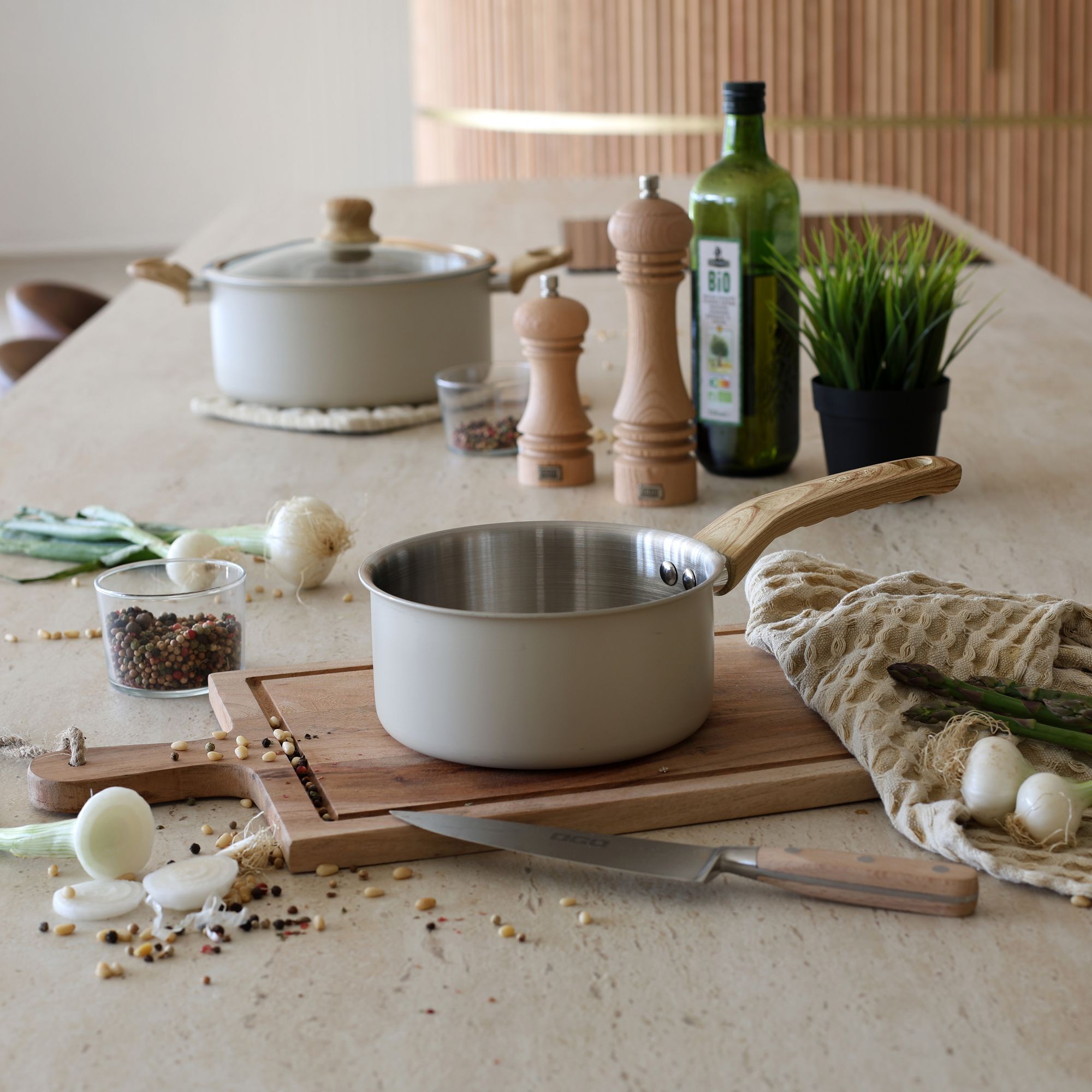 Lot de 3 casseroles en acier inoxydable - tous feux EASYNOX