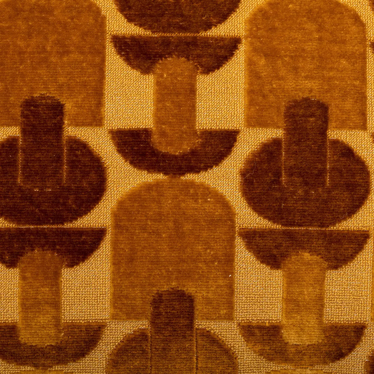 Coussin "Luna" jacquard velours ocre 35x75cm