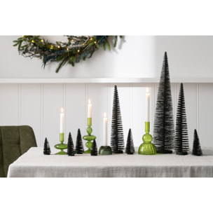 J-Line décoration Sapin De Noël Paillettes - plastique - vert foncé - medium