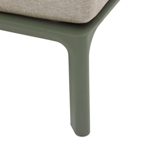 Salon de jardin "Dilors" vert laurier 6 places en aluminium et polyester