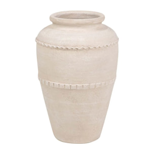 Florero Ceramica Beige 24x24x40 Cm