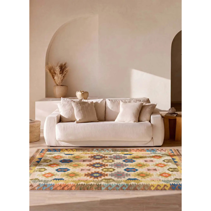 SERAK Alfombra lavable étnica Multicolor, varias medidas disponibles.