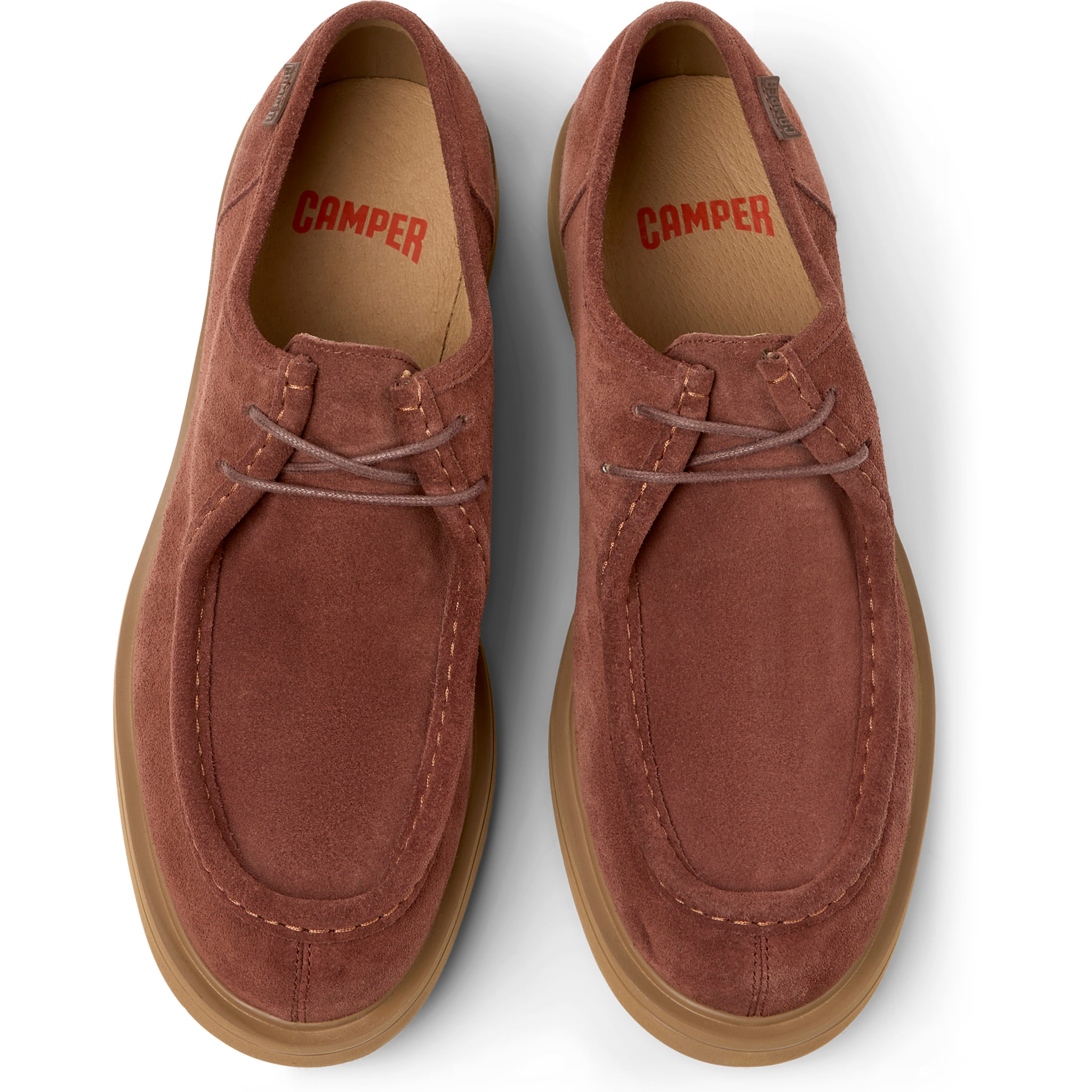 Zapatos de cordones - CAMPER Norman - Marron - Piel de ante