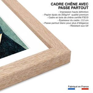 Affiche enfant mon tigre et moi  Affiche + cadre en bois - Chêne