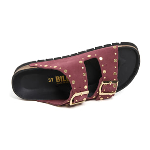 Sandalia Plataforma Rojo Mujer BILLOWY BURDEOS