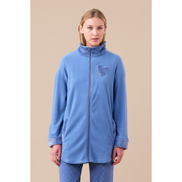 Vestaglia donna in micropile articolo cuore. Noidinotte