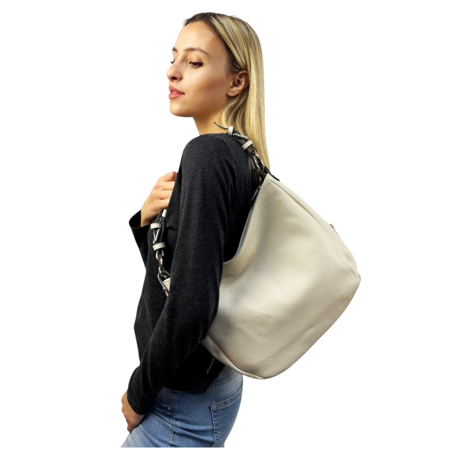 Bolso de hombro Cheval Firenze Annalisa Beige