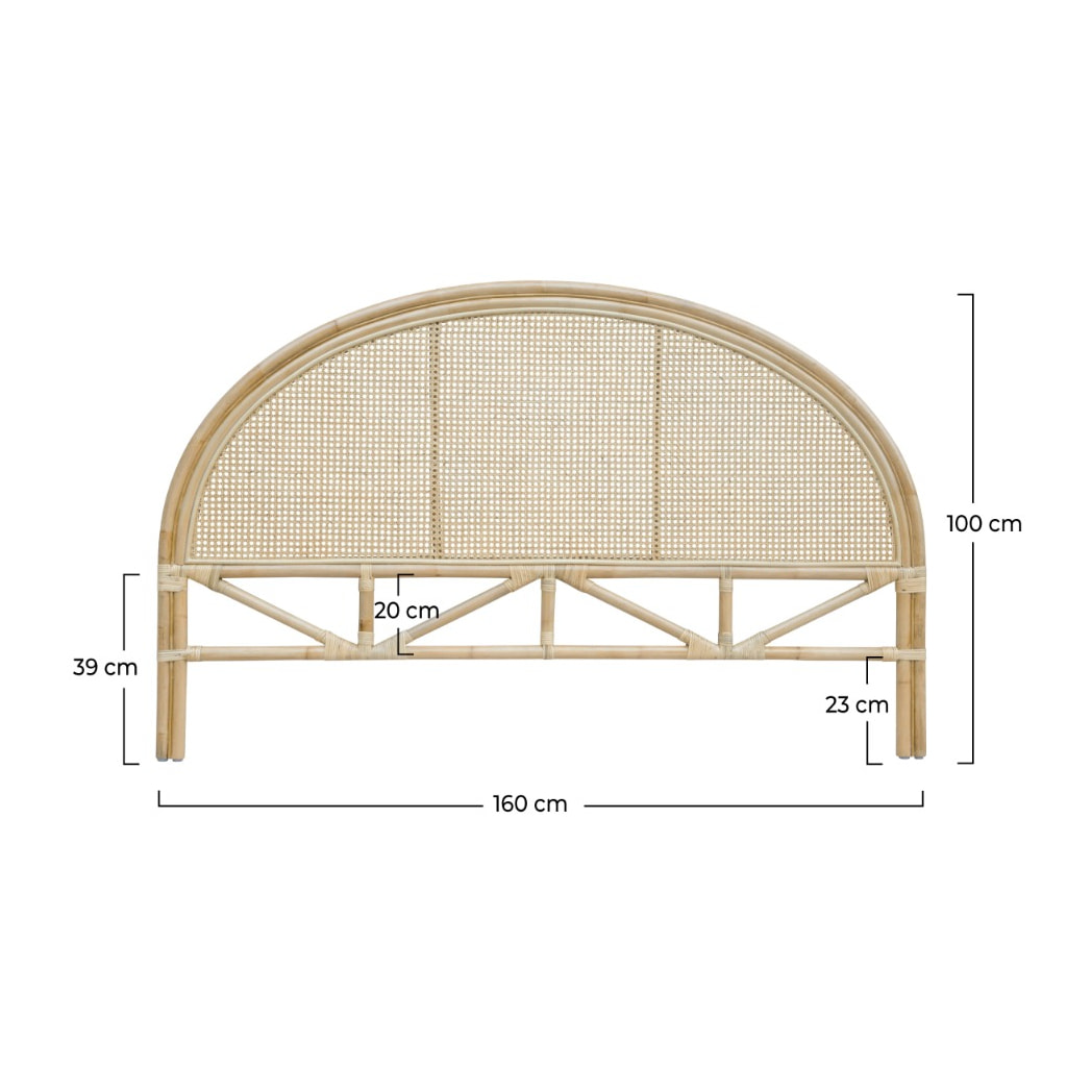 Tête de lit 160 cm en rotin et cannage - Madya