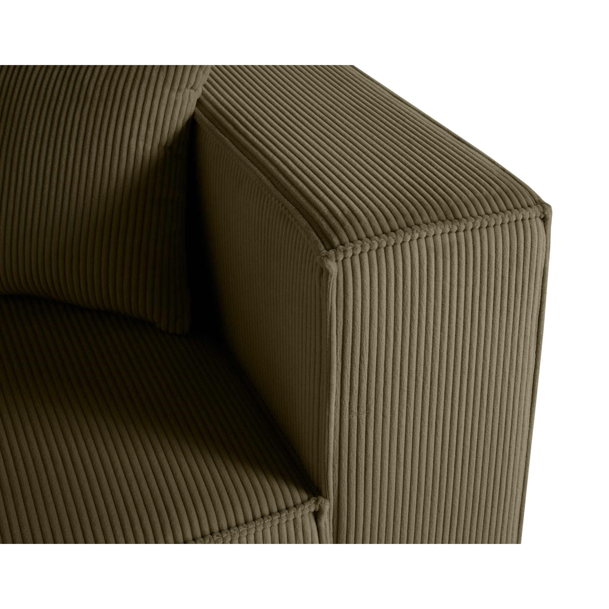 Arty - module d'assise droit - en velours côtelé - Vert