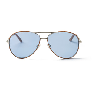 Gafas de sol OCEAN BERLIN - Plana espacial azul oscuro con patillas metálicas doradas
