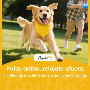 PawHut Carrito para Perros Gatos Plegable hasta 10 kg, Cochecito para Perros Pequeños con Ruedas de EVA y Frenos, Cesta de Almacenaje, Ventanas de Malla, Portavasos, Cojín Lavable, 77x44x102 cm, Azul