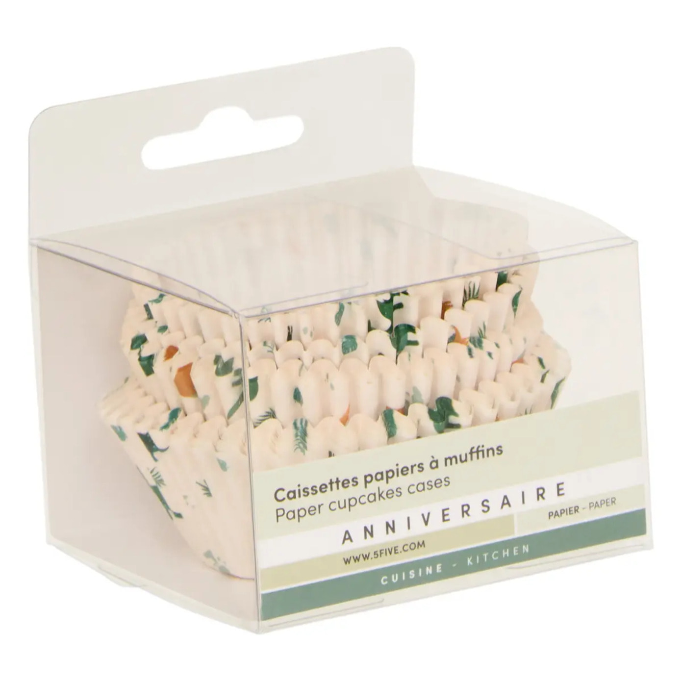 Caissettes papier à muffins Anniversaire D7,5cm blanc