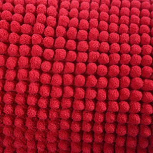 Tappeto Bagno Poppy Bordeaux, Antiscivolo, Tessuto Morbido e Assobente.