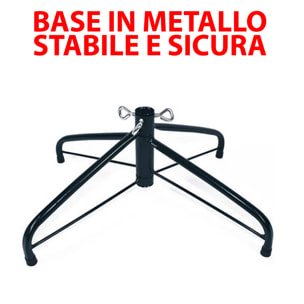 Albero Di Natale 150 Cm Con Sacca Effetto Reale 438 Rami Foltissimo Molto Folto Rami A Gancio Base A Croce Sicura In Metallo Doppia Foglia In PVC