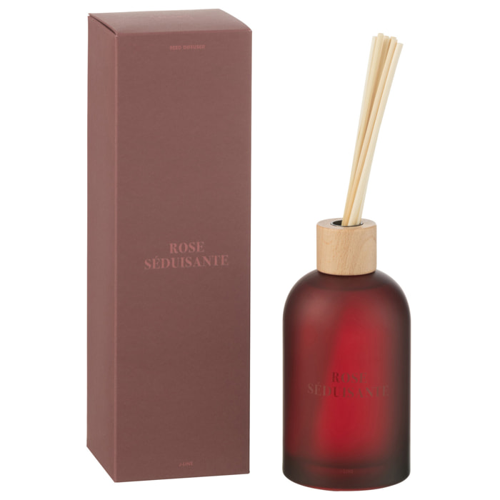 J-Line bâtonnets parfumés Accords Essentiels - Rose Séduisante - rouge - 250 ml