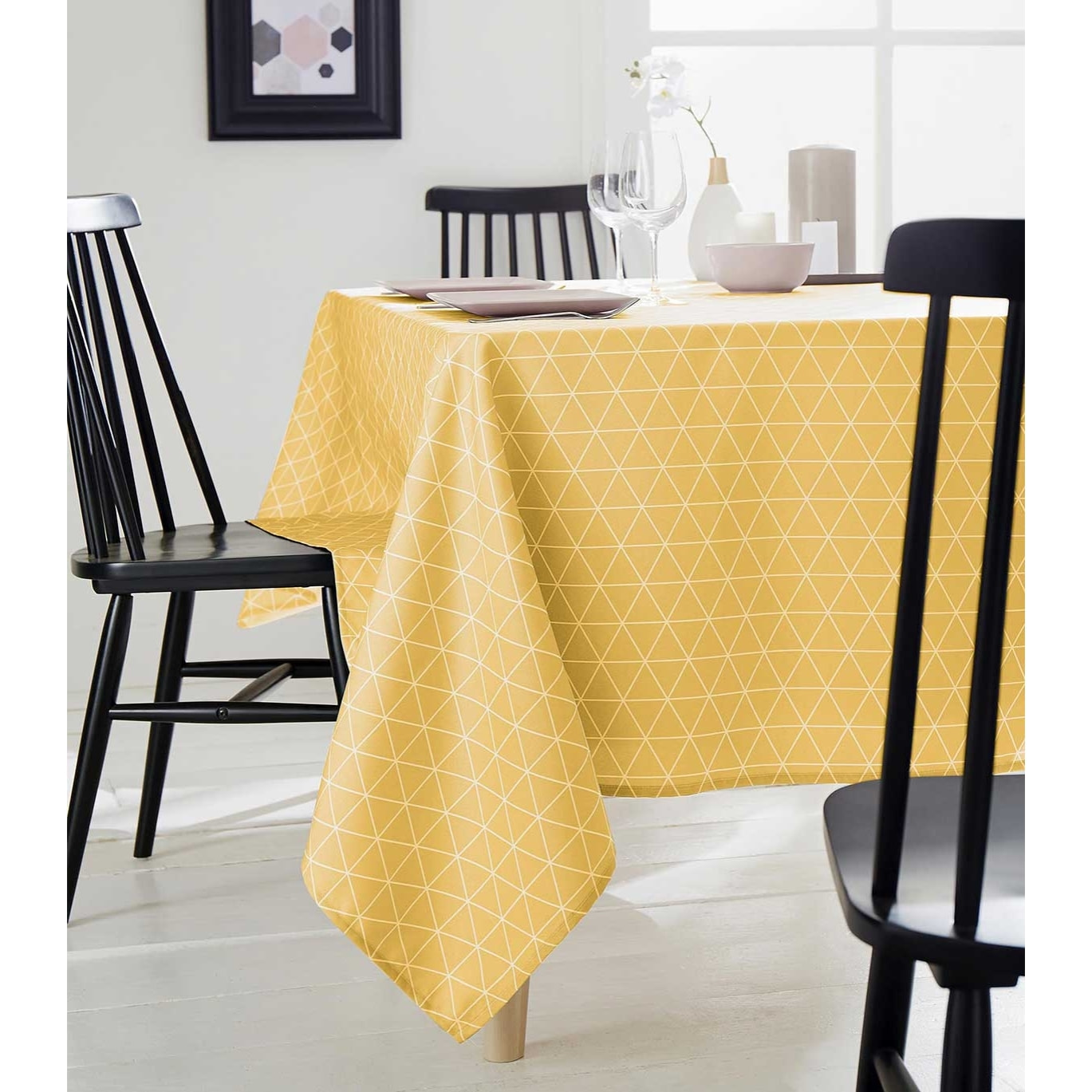 Nappe Rectangulaire 'Scandinave' - Jaune tournesol