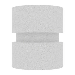 Narcisse – Table d'appoint en magnésie blanche mouchetée