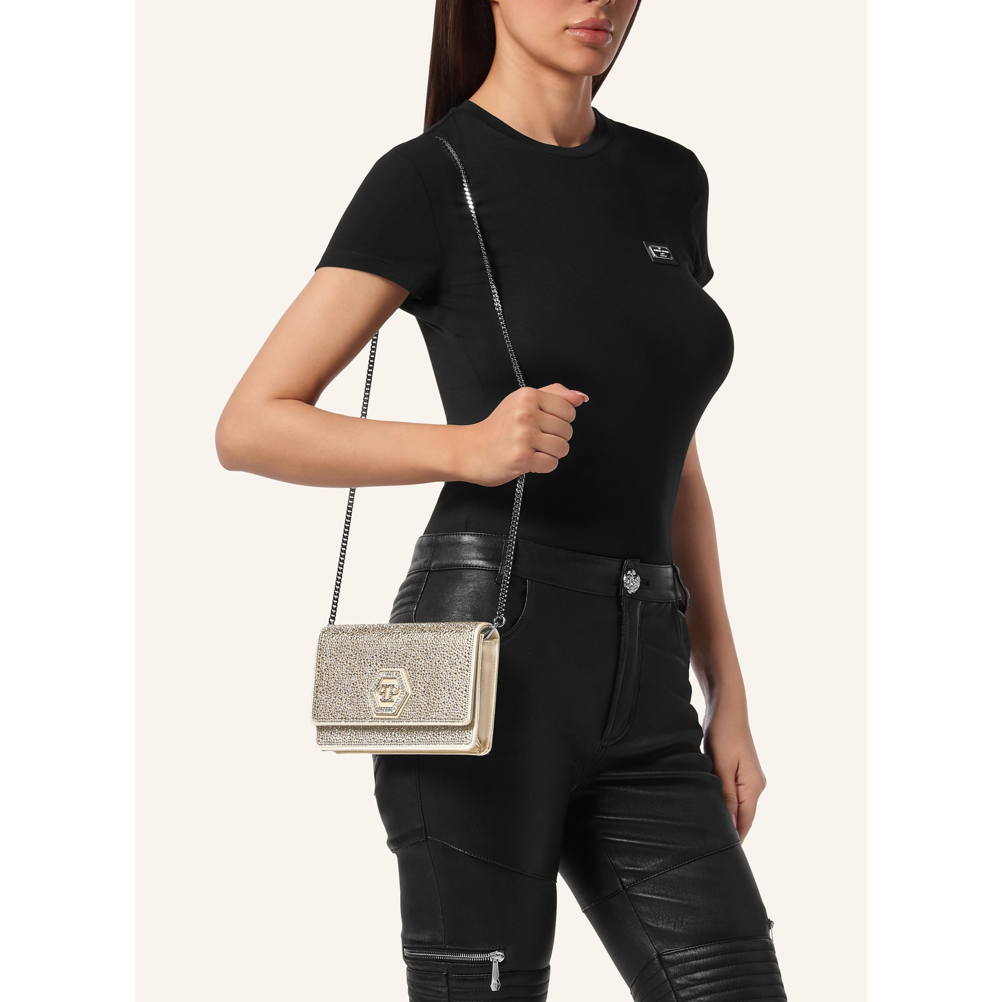 PHILIPP PLEIN Flap Bag HEXAGON