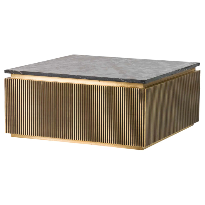 Mesa Centro Piedra Metal Mdf Lumina 90x90x40 Cm