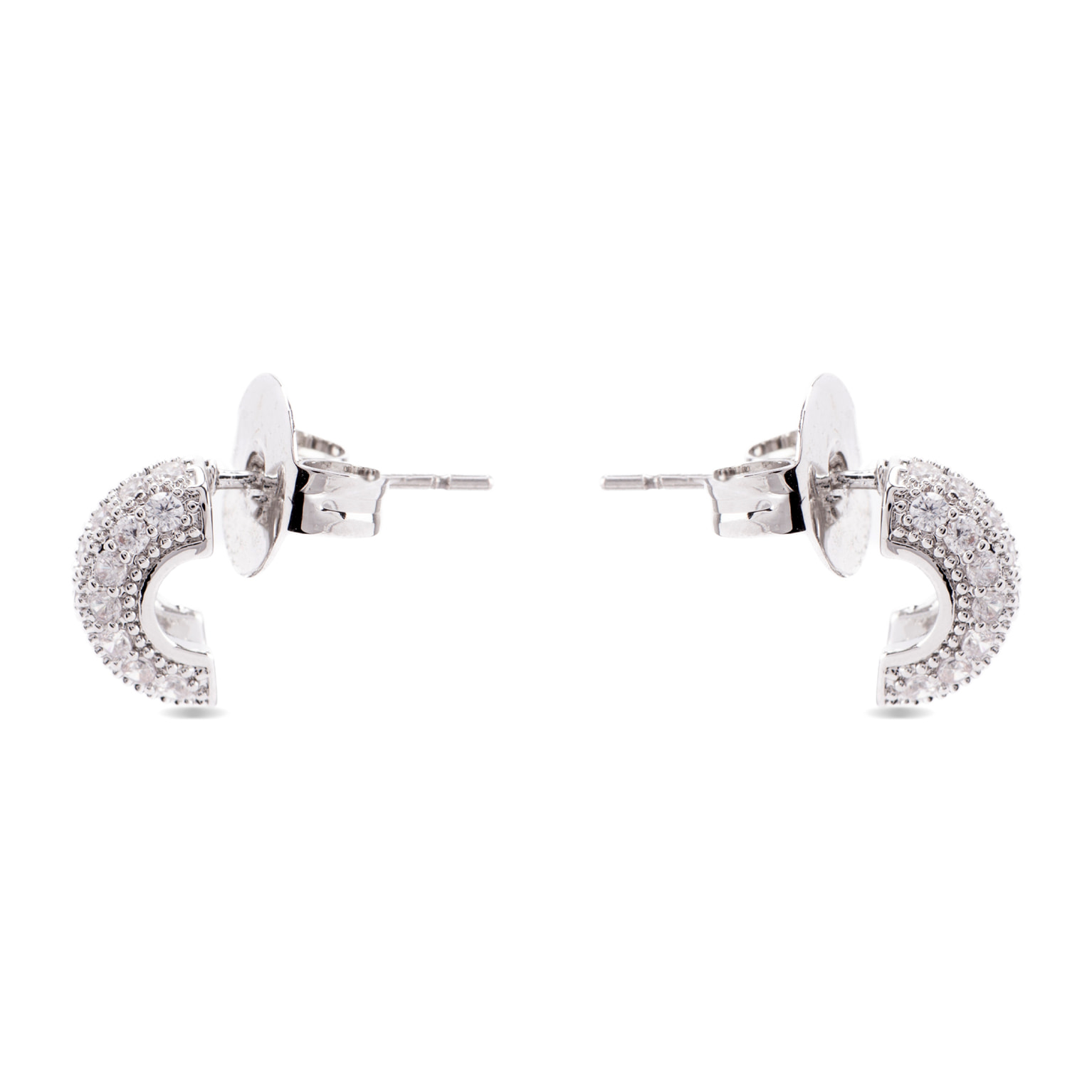 Pendientes con Circonita Brillante acabado plata