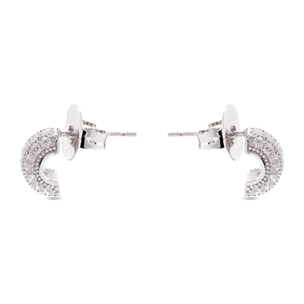Pendientes con Circonita Brillante acabado plata