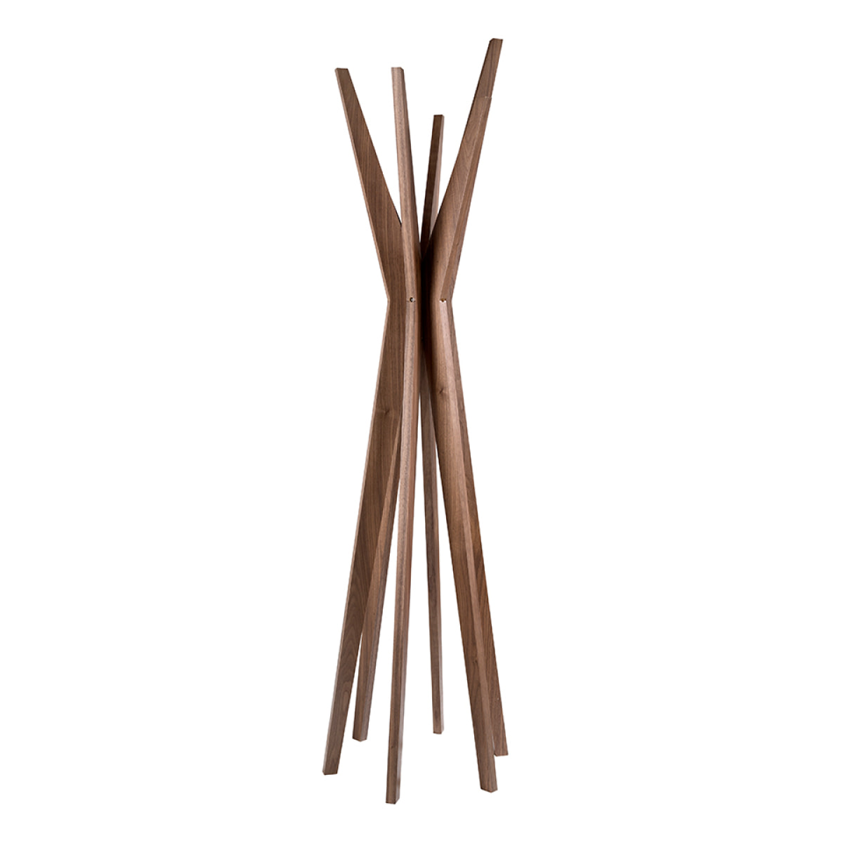 Perchero madera chapada en nogal 50x50x190cm