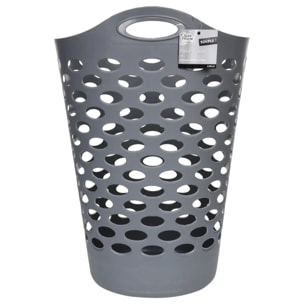 Corbeille à linge souple 60L gris