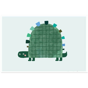Affiche enfant tortue verte  Affiche seule