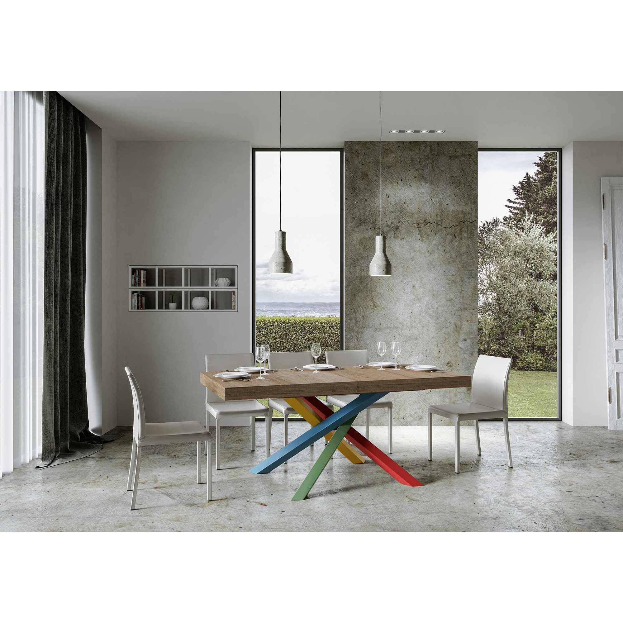 Table extensible 90x180/440 cm Volantis Chêne Nature cadre 4/B