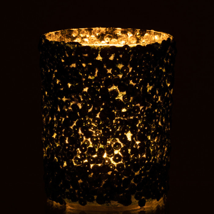 J-Line photophore Givré - verre - vert foncé - large