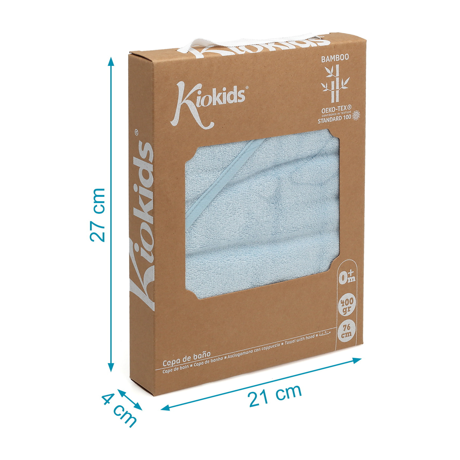 TOALLA DE BAÑO PARA BEBÉS AZUL