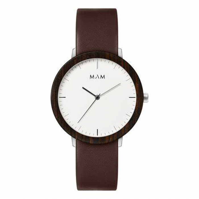 Reloj Mam MAM628 Unisex Analogico Cuarzo con Correa de Cuero