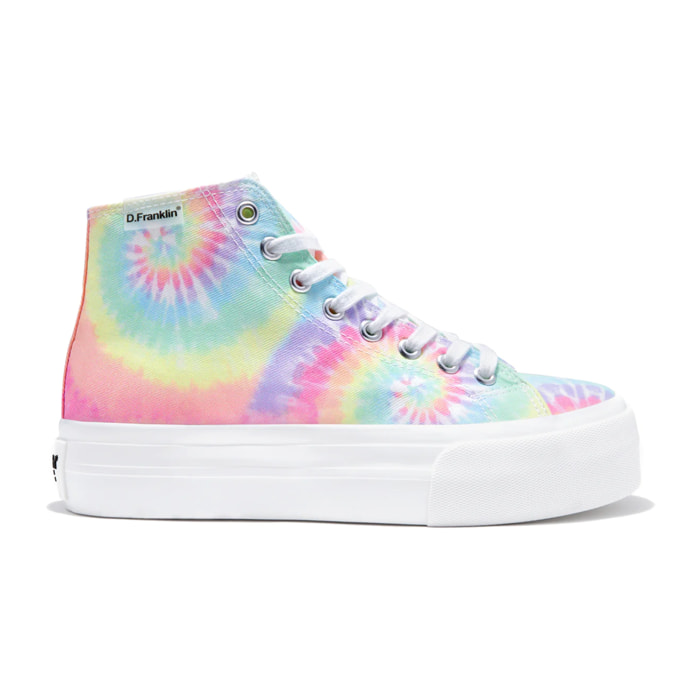 Zapatillas Altas One Way Tie Dye en Multicolor D.Franklin