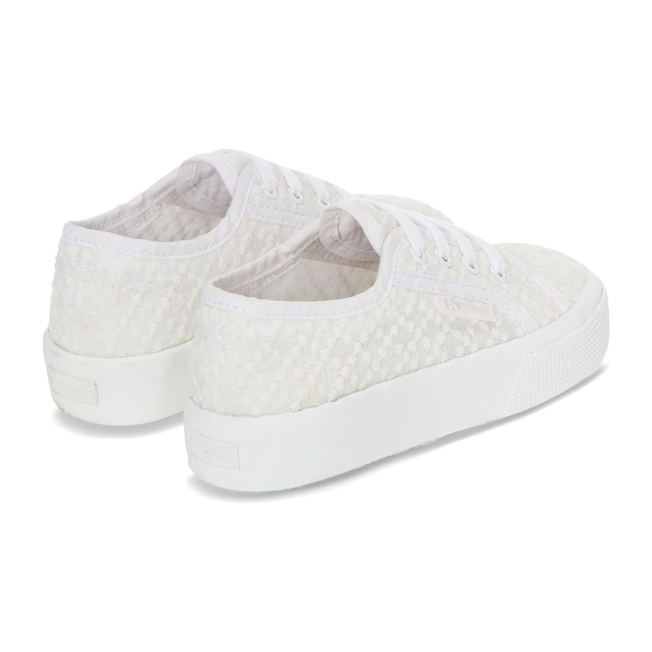 Scarpe da donna Superga Bianco 2730 KIDS MACRAME RHOMBUS